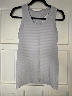 Athleta White Textured Racerback Tank